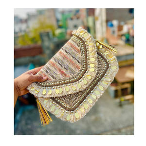 Bolso de mano de estilo bohemio para mujer, bolsa de noche de último diseño, venta al por mayor, Guru, Kirpa, Export House - Product Image 6
