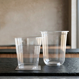Transparent Disposable PP <b>Plastic</b> <b>Cups</b> With 95mm Diameter Lids for Beverage Use - Product Image 1