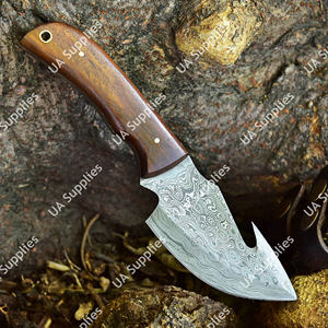มีดสกินเนอร์ดามัสกัสทำมือสุดหรู ด้ามไม้พะยูงตามหลักสรีรศาสตร์ รับผลิตตามสั่ง ขายส่ง สำหรับตั้งแคมป์ ล่าสัตว์ ตกปลา พกพาสะดวก พร้อมปลอก - Product Image 4