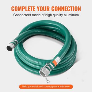 Tubo Flessibile per Idraulica 2 x 20 Piedi Verde, Connettori Camlock di Alta Qualità, Raccordi in Alluminio, Compatibilità Versatile con Pompe - Product Image 3