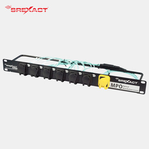 SREXACT SFPB-12M3-MPOM-6600 Panneau de brassage fibre optique de 2 mm d'épaisseur MPO vers 6 DLC 1U OM3 Câblé LAN - Product Image 2