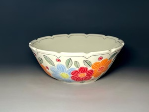 Premium Ceramic Baking Dish with Dual Handle Design Artistic Blue Floral Pattern for Stylish Oven to Table Serving - Product Image 5