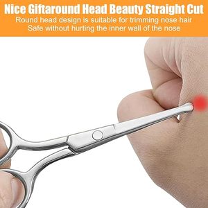 กรรไกรตัดขนจมูกและขนหูคุณภาพพรีเมียม ปลายปลอดภัยทำจากสแตนเลส เหมาะสำหรับผู้ชาย ผู้หญิง และใช้ในร้านเสริมสวย - Product Image 5