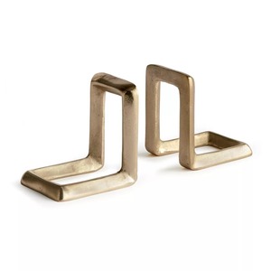Sujetalibros de Piña Chapados en Oro, Escultóricos, Metálicos, Decorativos, Accesorio de Escritorio para Hogar u Oficina, Estilo Glam, 2 Piezas - Product Image 3