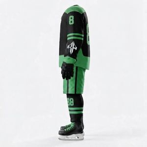 Conjunto de Uniforme de Hockey sobre Hielo de Alta Calidad con Impresión por Transferencia de Calor, Cuello en V, Material 100% Poliéster Transpirable para Hombre - Product Image 5