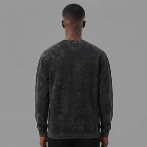Artículos esenciales duraderos para el día a día: sudaderas con efecto acid wash para hombre, con comodidad duradera y un estilo casual versátil para días informales. - Product Image 2