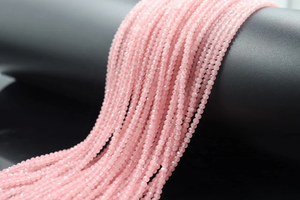 AAA + cuentas Rondelle facetadas de cuarzo rosa 3mm cuentas de cuarzo rosa para la fabricación de joyas - Product Image 6