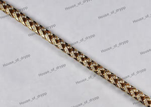 Elegante Pulsera Ajustable de Cadena de Espiga de Plata 925 con Diamantes de Moissanita, Joyería de Lujo con Estilo para Hombres y Mujeres - Product Image 4