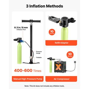 Mini Bombola Subacquea Portatile da 0,5L, Riutilizzabile, per Immersioni di 10 Minuti, Serbatoio Portatile per Respirazione Subacquea con Ossigeno/Aria - Product Image 5