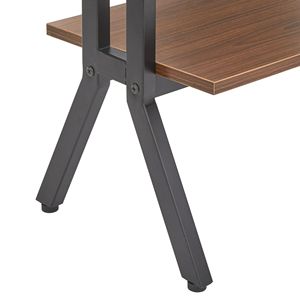 Étagère à livres autoportante européenne à 4 niveaux en bois, finition noyer, taille moyenne pour adultes - Product Image 3