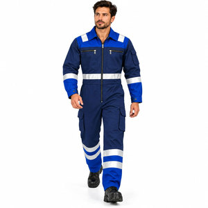 Combinaisons de sécurité réfléchissantes en coton durable haute visibilité, résistantes aux flammes, pour les travaux industriels, la construction, les ouvriers routiers - Product Image 5