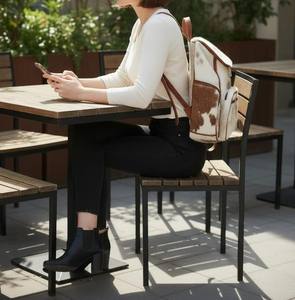 Mochila de Cuero Genuino Vintage, Bolsa de Viaje para Portátil de Piel de Vaca, con Cierre, Multifuncional, Gran Capacidad, Unisex HNBP-0001 - Product Image 2