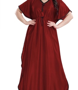 New style Kaftan Moroccan kaftan Dress Batwing Wide Sleeve VNeck Polyester Regular Fit Casual Evening Party <b>Flared</b> Sleep Wear - Product Image 1