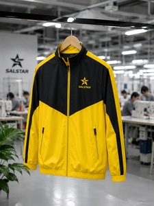 Custom High Quality Men’s Sports Track <b>Jacket</b> Windbreaker Training Latest Two Tone <b>Yellow</b> Black <b>Jacket</b> Athletic Teamwear <b>Jacket</b> - Product Image 5