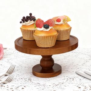 Support à gâteau en bois de luxe en forme de fleur, plateau à dessert scandinave, assiette de service décorative pour anniversaire et mariage, décoration de la maison - Product Image 4