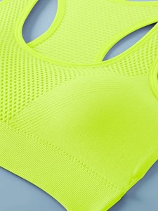 Ladies Scoop Neck Gym Sports <b>Bra</b> | Breathable Mesh Back Workout Crop <b>Cami</b> | Nylon Elastane Compression Training Sport <b>Bra</b> - Product Image 5
