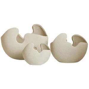 Nordic Modern Eco-Friendly Handmade <b>Ceramic</b> Egg Shaped Tabletop <b>Vase</b> White Flowerpot for Wedding Anniversary Home Decor - Product Image 2