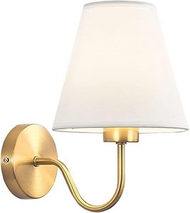 Christmas <b>Light</b> Lamp Modern Nordic Minimalist Brushed Brass Gold <b>Wall</b> <b>Sconce</b> <b>Light</b> Fixture Holiday Indoor Decorative Fabric - Product Image 1
