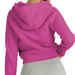 Sweat à capuche zippé personnalisé pour hommes et femmes, en polaire brossée chaude, entièrement zippé, décontracté, pour l'hiver, vente en gros, fabricant pour femmes - Product Image 3