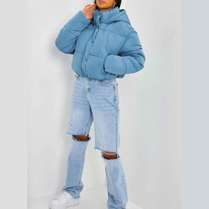 เสื้อแจ็คเก็ตผู้หญิงแบบสั้นสำหรับฤดูหนาว ระบายอากาศได้ดี ขายดีที่สุด ปี 2026 ปรับแต่งสไตล์ได้ แขนยาว ทรงครอป เสื้อพัฟเฟอร์ผู้หญิง รับผลิตแบบ OEM - Product Image 6