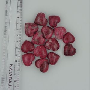 Cœur en cristal de thulite naturel gravé, poli à la main, pierre précieuse rose, méditation, Reiki, chakra, énergie, amour spirituel - Product Image 2