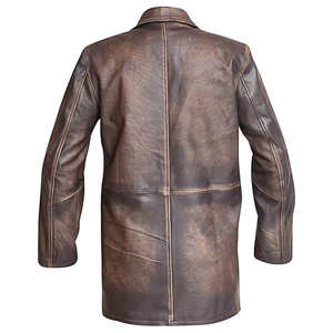 Abrigo Largo de Cuero Premium para Hombre, Estilo Gabardina, Cálido para Invierno, Transpirable, Ecológico, de Cuero Genuino, Hecho a Medida 2026 - Product Image 5