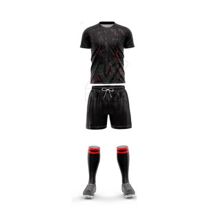 ชุดทีมฟุตบอลมืออาชีพ เสื้อเจอร์ซีย์ฟุตบอลระบายอากาศแห้งเร็ว และกางเกงขาสั้น ชุดน้ำหนักเบา - Product Image 2