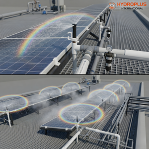 Boquilla rociadora para limpieza fotovoltaica Hydroplus International, kit de soporte de montaje con abrazadera en T roscada de 1/2 pulgada - Product Image 3