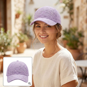 Fashion <b>Women</b> Lace Baseball <b>Hat</b> Delicate Lace Design Lightweight Adjustable Headwear <b>For</b> <b>Summer</b> Outdoor Casual Styling - Product Image 6