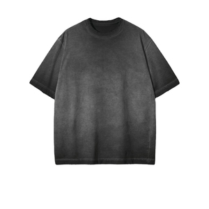 T-shirt oversize en coton pour homme, style streetwear, épaules tombantes, personnalisé, haute qualité, délavé à l'acide - Product Image 1