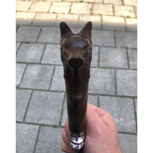 Couteau de camping tête de loup, couteau de chasse artisanal fait main, cadeau d'anniversaire et de naissance pour lui, lame personnalisée unique - Product Image 2
