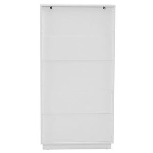 Commode blanche en panneaux de particules P2 et panneaux de densité avec façade de tiroir à motif ondulé, six niveaux, sept tiroirs - Product Image 2