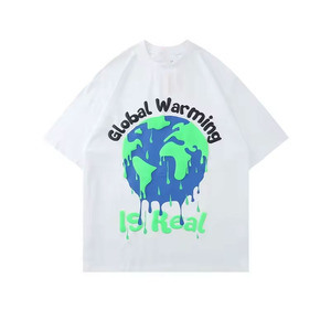 T-shirt pour homme en coton 100% de haute qualité, surdimensionné, avec impression de logo personnalisée et impression en relief. - Product Image 4