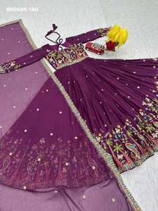 Robe en Georgette Fox de qualité supérieure avec broderies et sequins lourds, accompagnée d'un dupatta, au meilleur prix de gros - Product Image 4