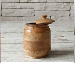 Boîte en bois naturel de style vintage avec plateau, pots de rangement décoratifs multifonctionnels en bois, boîte à pots au meilleur prix - Product Image 4