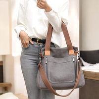 Grosir tas jinjing kanvas mewah baru tas tangan wanita bisnis produsen tas tangan kantor Logo kustom kanvas