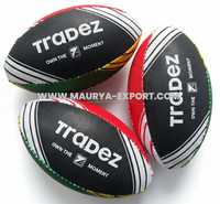 Ballon de rugby d'entraînement personnalisé, durable, écologique, à haute rétention d'air, en caoutchouc, avec logo personnalisé pour les promotions