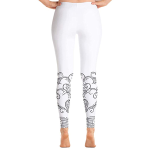 Leggings de Yoga Blancos de Cintura Alta, Pantalones Deportivos Estampados, Ropa Deportiva de Longitud Completa para Mujer - Product Image 6
