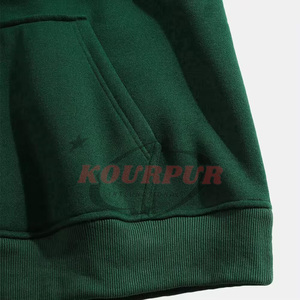 <b>Men's</b> Green Hooded Sweatshirt 100% Cotton French Terry Casual Regular Fit Autumn Wear Hoodie For <b>Men</b> In Wholesale Price - Product Image 6