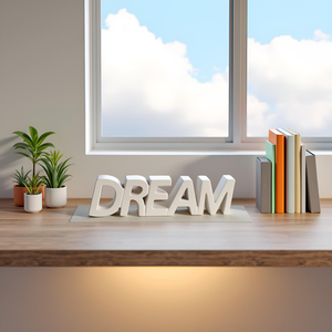 Pièce décorative blanche inspirante pour salon, objet décoratif esthétique pour table, décoration de chambre, cadeau d'entreprise - Product Image 1