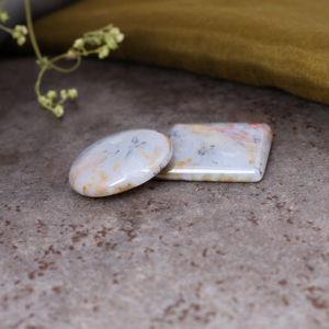 Cabochon rond en jaspe multicolore, pierre semi-précieuse, pierre en vrac pour la fabrication de bijoux, perles de pierre naturelle en gros - Product Image 2