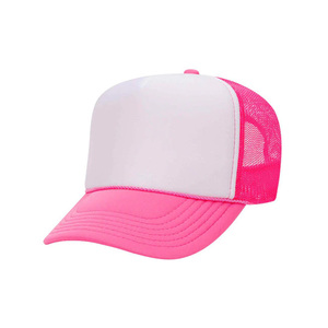 Custom Neon Yellow Foam Mesh Trucker <b>Hat</b> Y2K Outdoor High Visibility Fashion Beach Cycling Wholesale Bulk ODM - Product Image 2