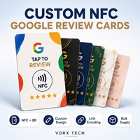 Carte NFC personnalisée Vorx Tech pour avis Google, carte NFC NTAG213 en PVC avec code QR imprimé sur mesure, carte NFC NTAG213 pour avis, carte NFC en époxy