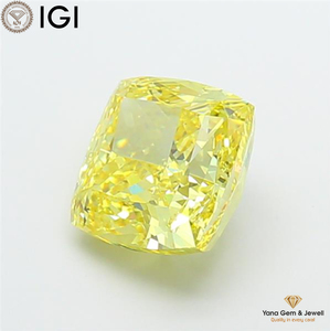เพชรทรงคุชชั่น 5.01 กะรัต ความสะอาดระดับ VS1 สีเหลืองสดใส พร้อมใบรับรอง IGI เพชร CVD ที่เพาะเลี้ยงในห้องปฏิบัติการ สำหรับออกแบบเครื่องประดับของคุณ - Product Image 6