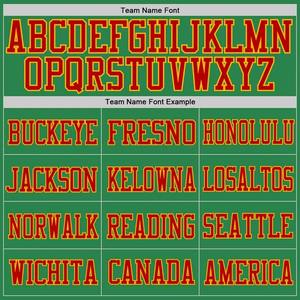 Camiseta de Fútbol Personalizada Verde Césped, Roja y Dorada, de Malla Transpirable, Secado Rápido, Ligera, para Deportes de Equipo - Product Image 5