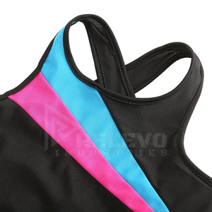 RELEVO Maillot de Ballet Personalizado sin Mangas para Mujer, Spandex/Poliéster, Estampado Digital, Rayas Diagonales, Ropa de Danza para Adultos, En Stock, Venta al por Mayor - Product Image 5