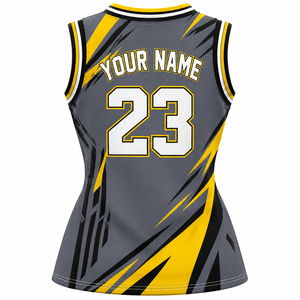 Camiseta de Baloncesto Personalizada para Hombre y Mujer 2025, sin Mangas, Cuello en V, con Tirantes en T, Antibacteriana, Bordada, para Adultos - Product Image 2