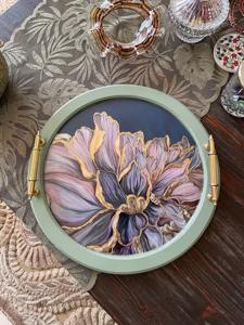 Bandeja de Madera con Diseño Impreso, Material Sostenible, Bandeja de Madera Natural con Diseño Impreso para Artículos del Hogar Ecológicos, Plato para Servir al por Mayor - Product Image 5