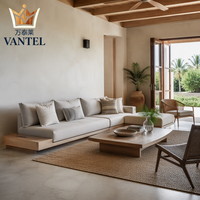 Ensemble de meubles d'hôtellerie Vantel, canapé, chaise et table modernes pour salon, maison d'hôtes, villa, intérieur