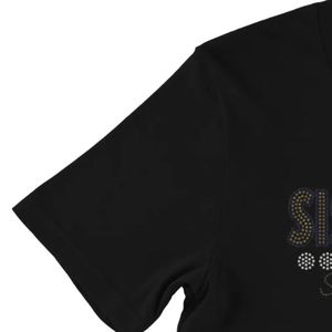 T-shirt unisexe Sigma Gamma Rho Bling avec strass et motif graphique, manches courtes, en coton scintillant, style décontracté streetwear, Sororité grecque - Product Image 5